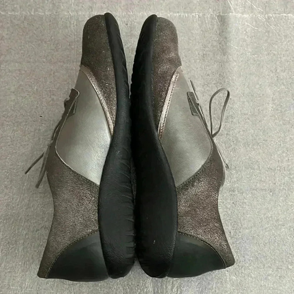 [39/US7.5-8]NAOT  Harore Gray Shimmer Leather Lace Up Comfort Shoes Sneaker Golf - Picture 2 of 8